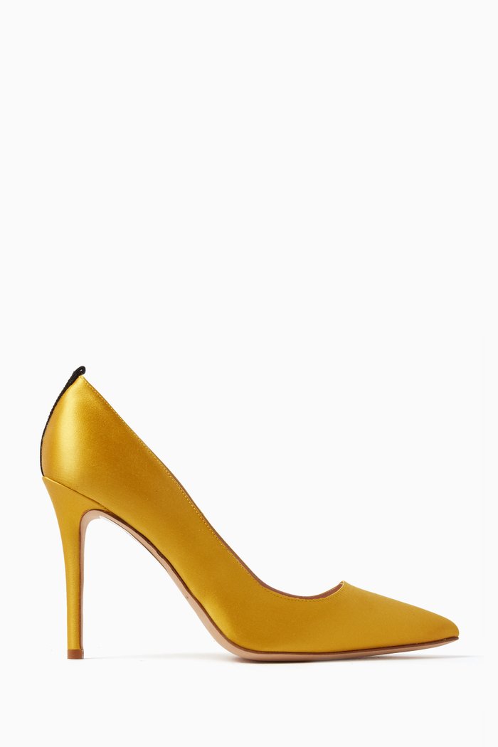 

Fawn 100 Pumps in Satin, Yellow