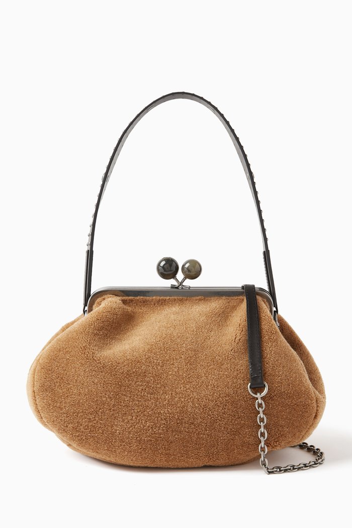 

Malia Bag in Wool Blend, Brown