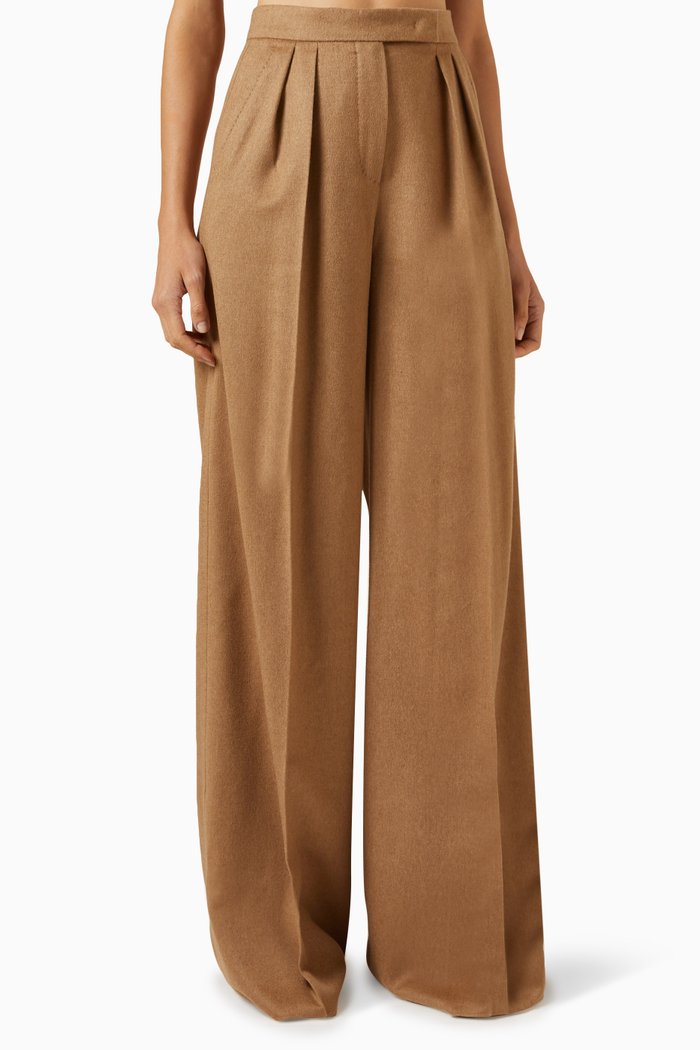 

Werther Pants in Camel Wool, Brown