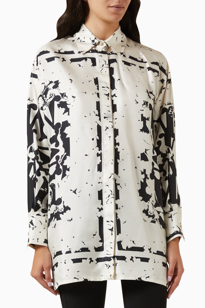 

Luigia Printed Shirt in Silk-twill, Multicolour