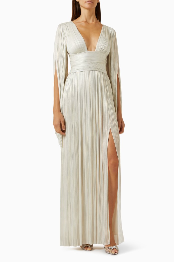 

Alana B Maxi Dress in Silk, Neutral