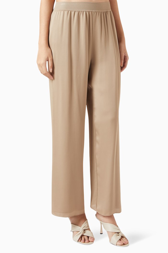 

Combo Straight-leg Pants in Silk, Neutral