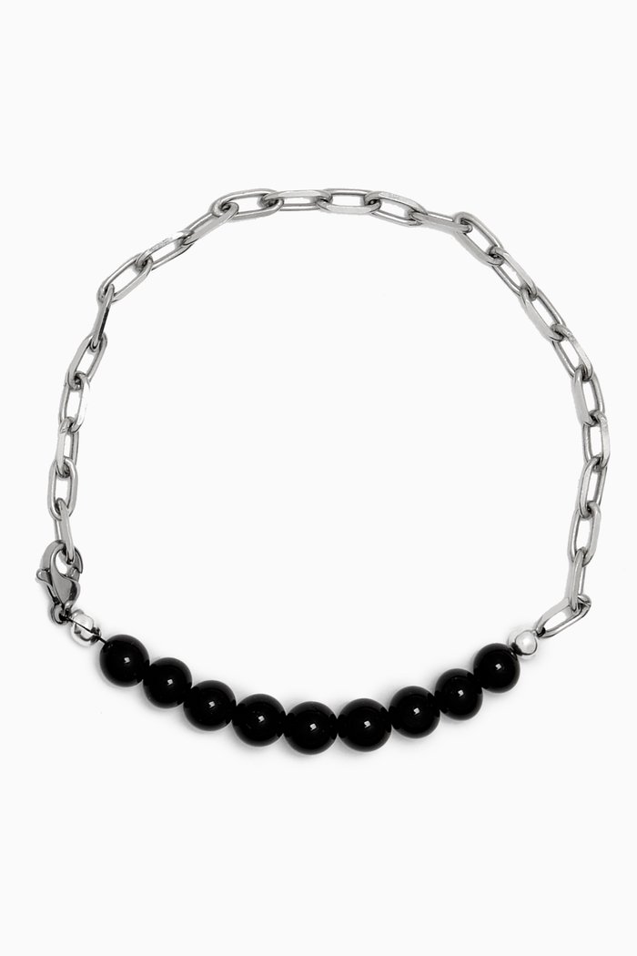 

Grant Onyx Bracelet in Silver-tone Brass, Black