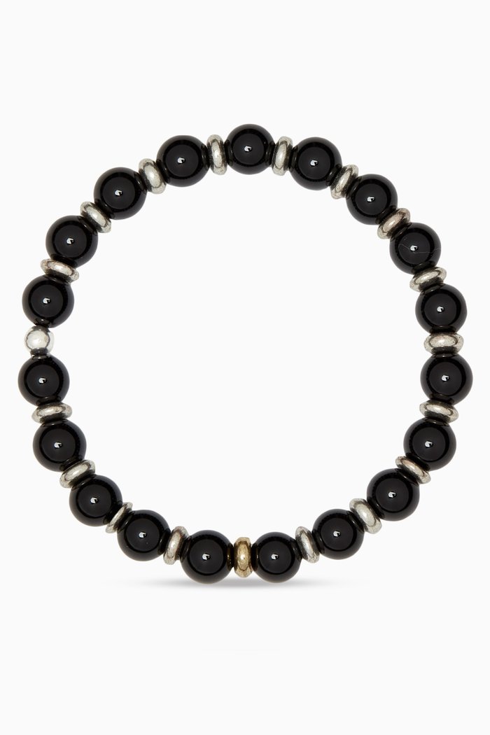 

Hugo Onyx Bracelet in Brass, Black