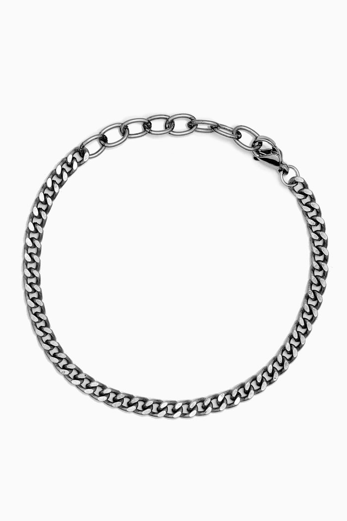 

Fabian Curb-chain Bracelet in Silver-tone Brass