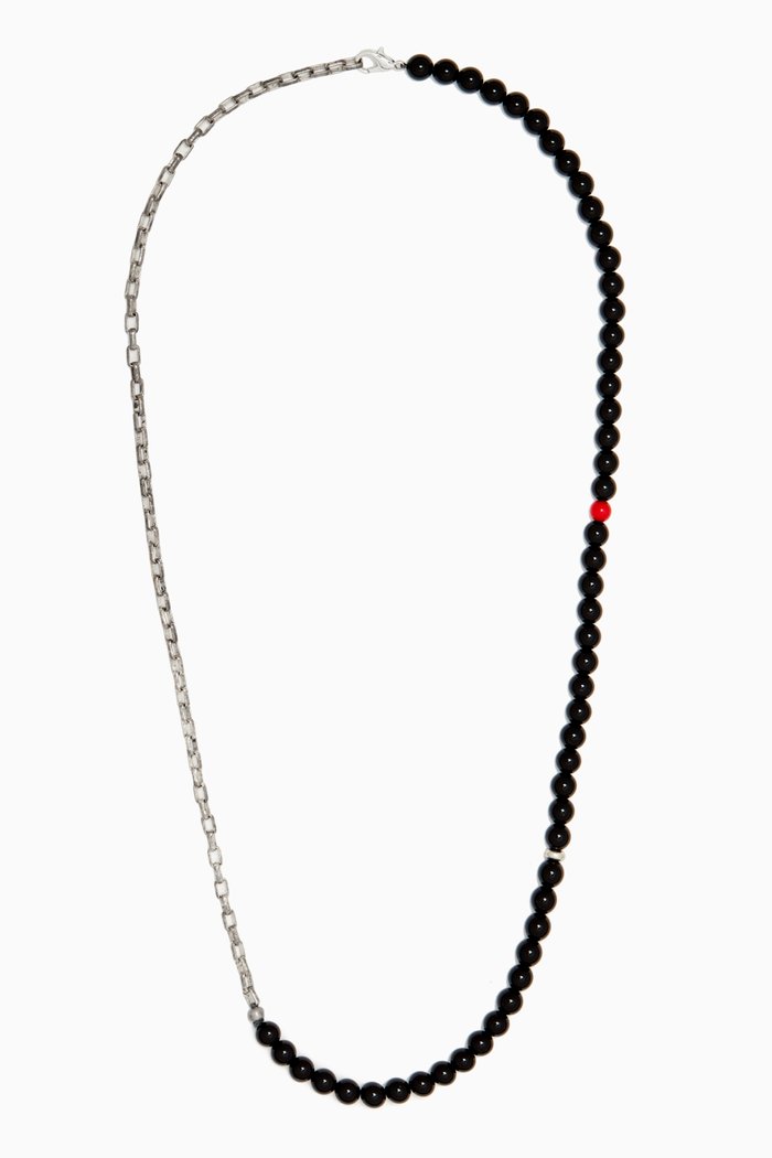 

Garrett Glass-bead Necklace, Black