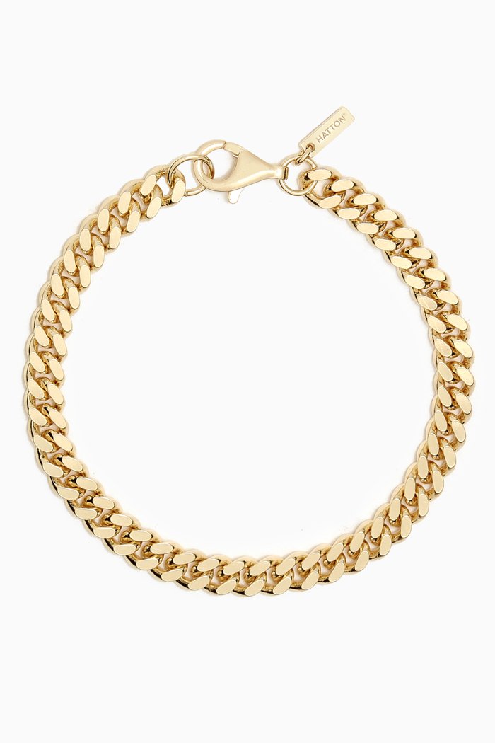 

Classic Cuban Bracelet in 18kt Gold-plated Sterling Silver