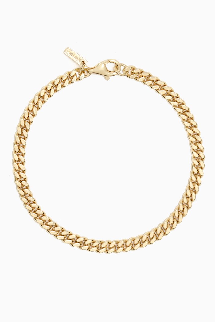 

Mini Cuban Bracelet in 18kt Gold-plated Sterling Silver