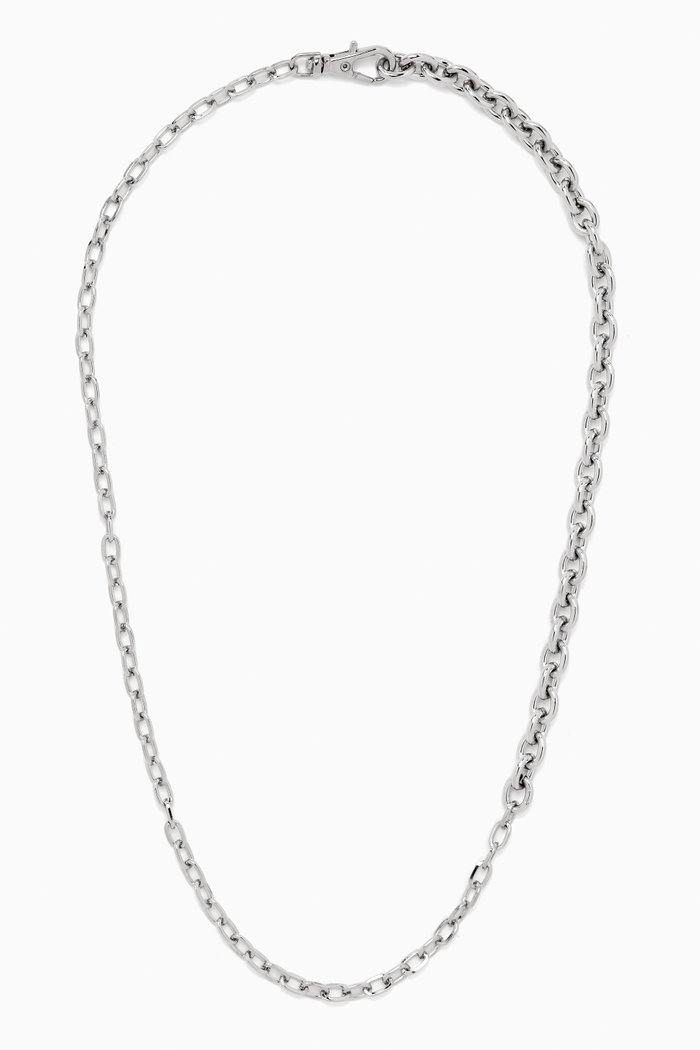 

The Connor Chain Necklace in Silver-tone Brass