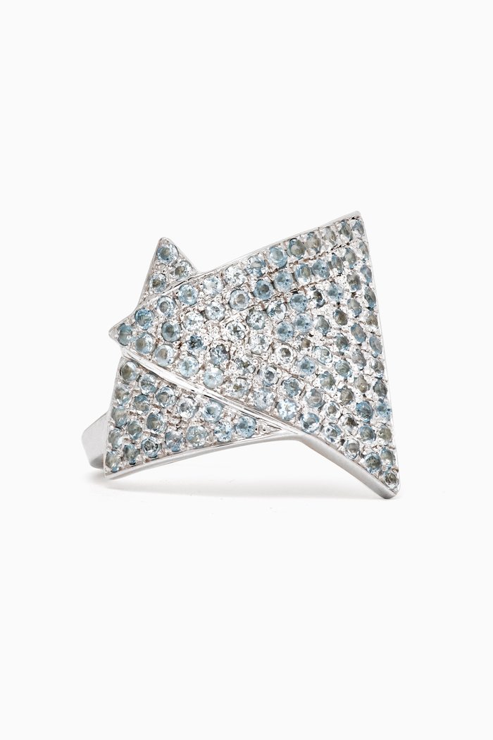 

1919 Topaz Ring in 18kt White Gold, Blue