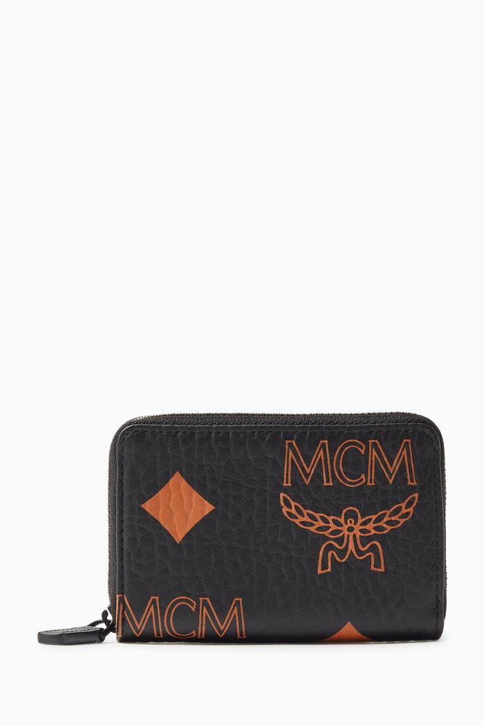

Mini Zip Maxi Visetos Wallet in Coated-canvas, Black