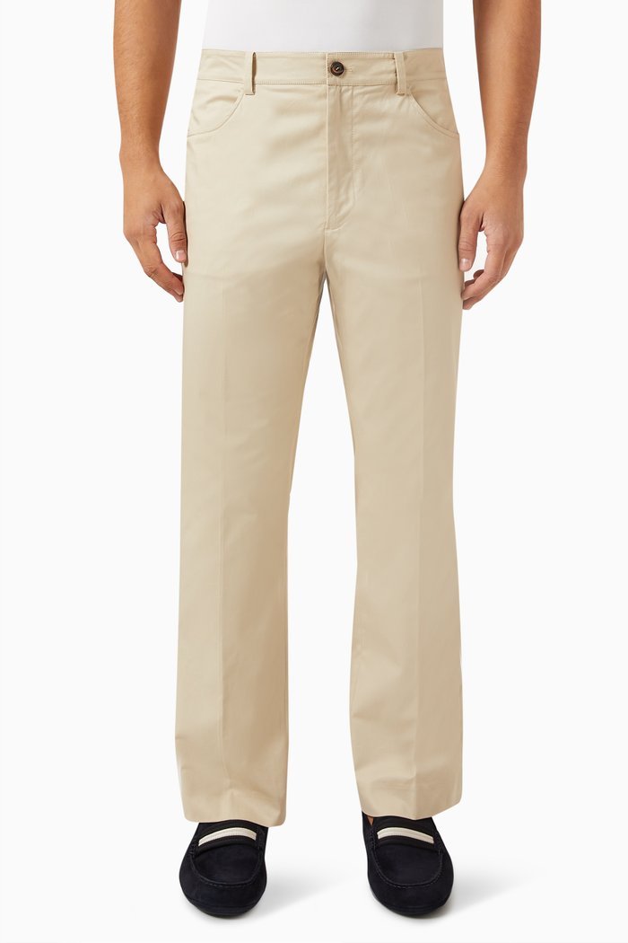 

Straight-fit Trousers in Jersey, Neutral