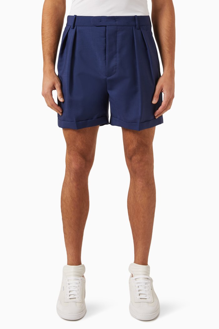 

Bermuda Shorts in Mohair Blend, Blue