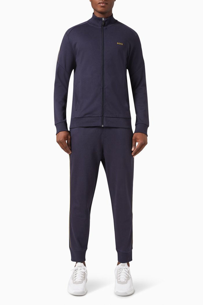 

Trancksuit Set in Interlock cotton, Blue
