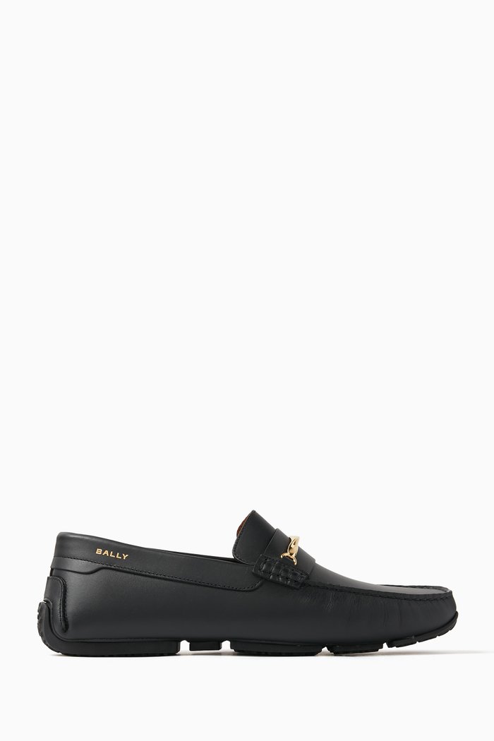

Perley Driver Shoes in Leather, Black