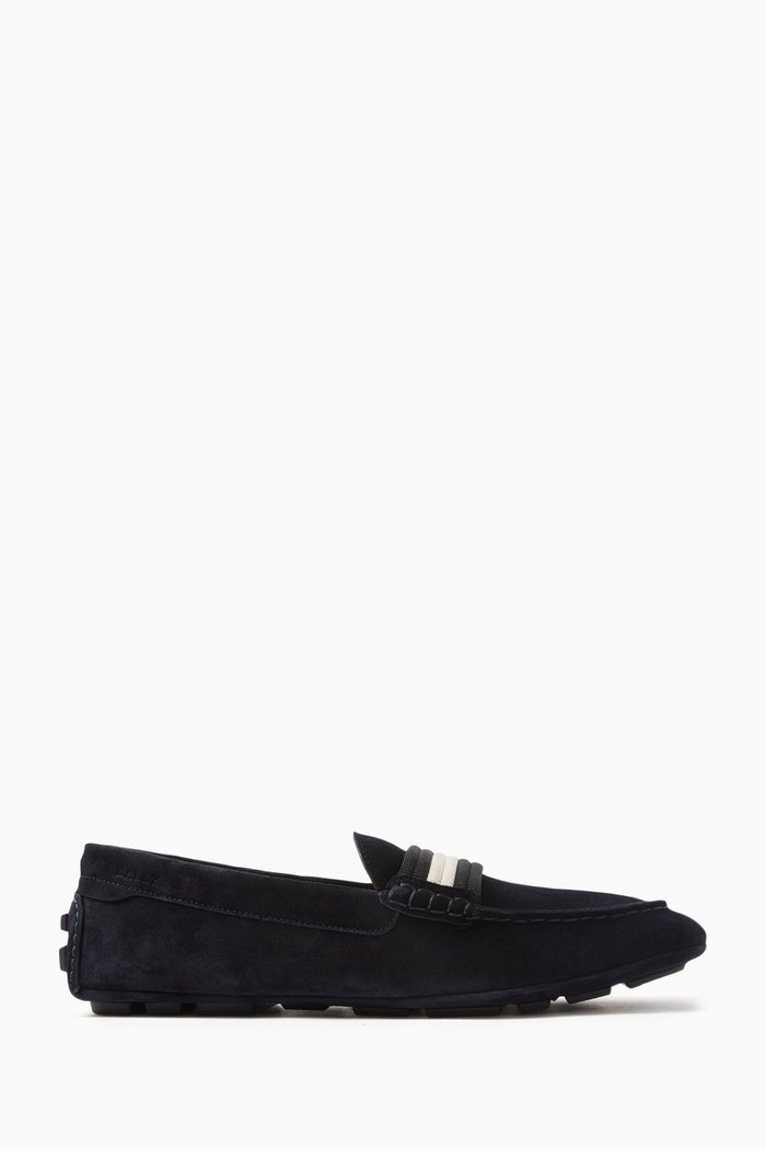 

Kansan Driving Shoes in Suede, Blue
