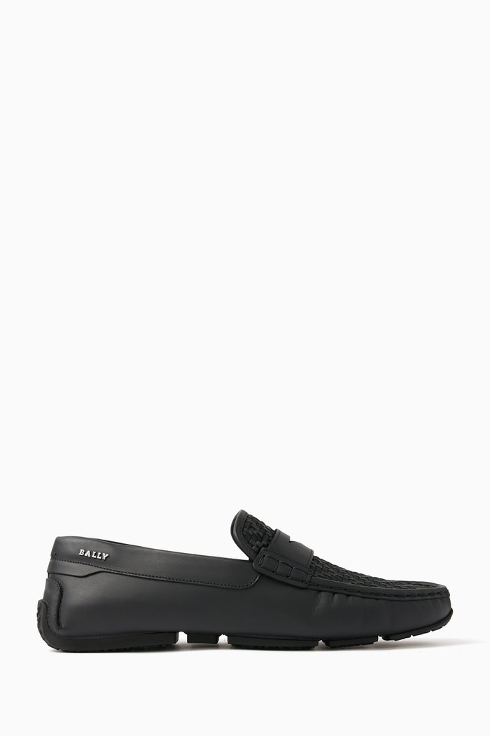 

Pilos Driver Shoes in Leather, Black