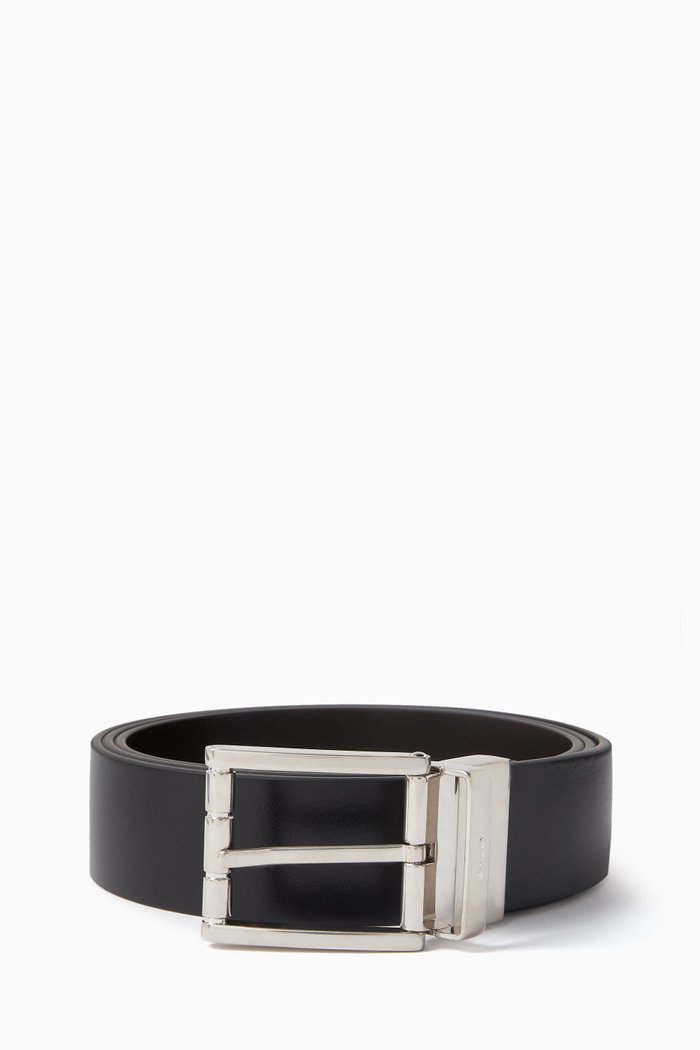 

Astory Reversible Belt in Leather, Black