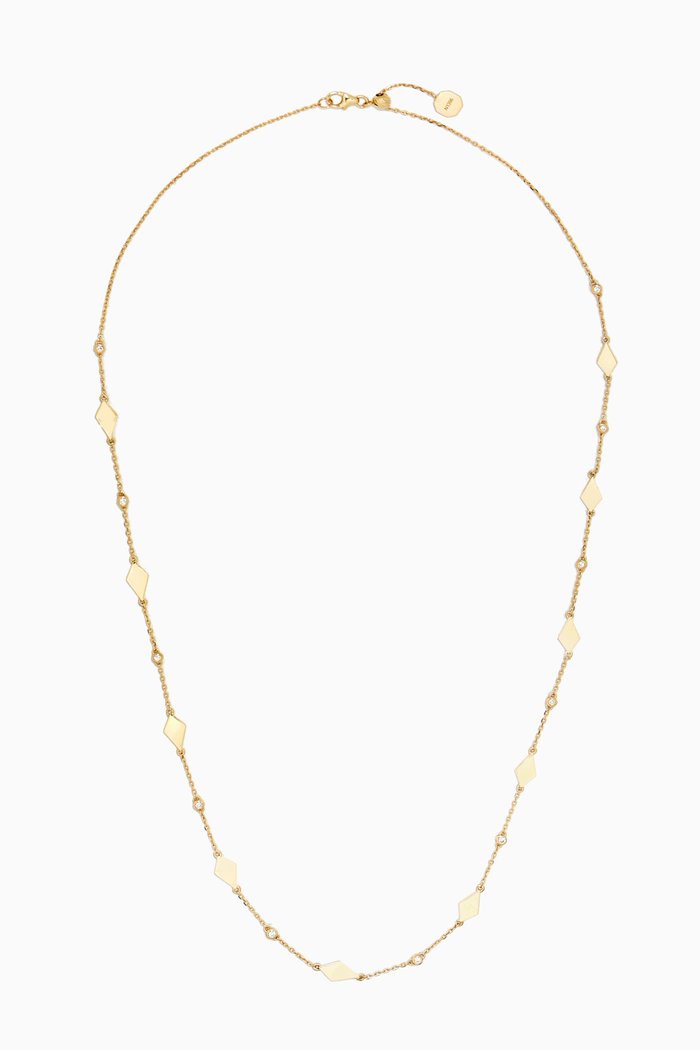 

Mosaic Diamond Sautoir Necklace in 18kt Gold
