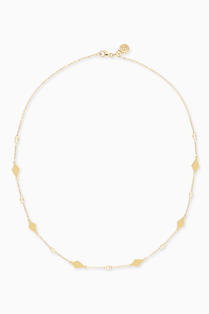 Mosaic Diamond Choker Necklace in 18kt Gold