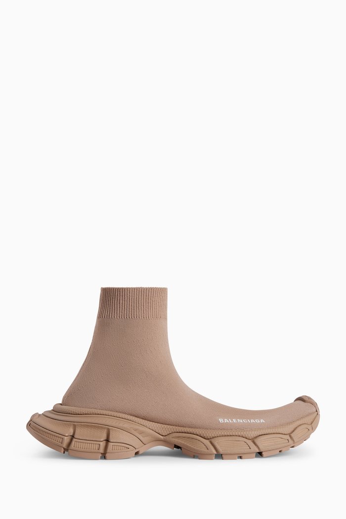 

3XL Sock Sneakers in Recycled Knit, Neutral