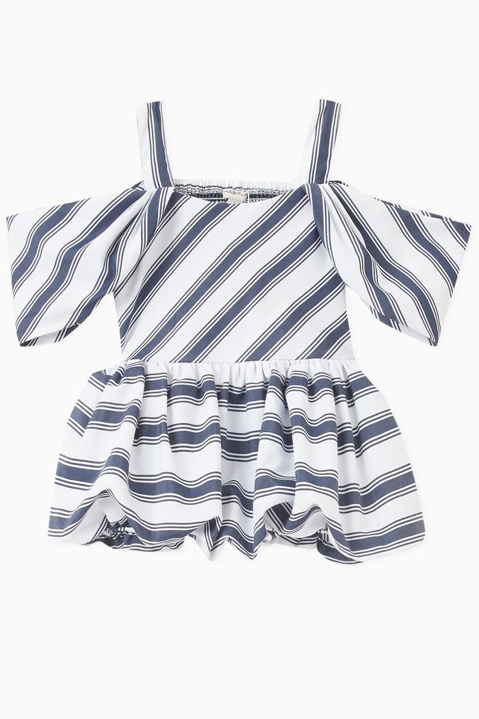 

Striped Cold-shoulder Top, Multicolour