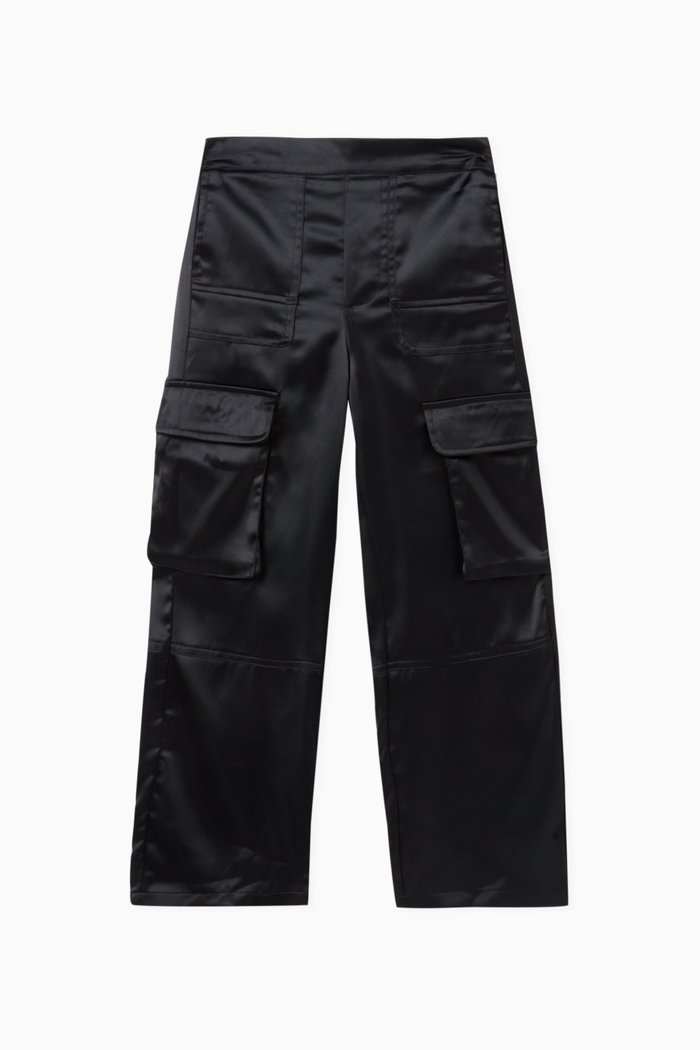 

Cargo Pants in Satin, Black