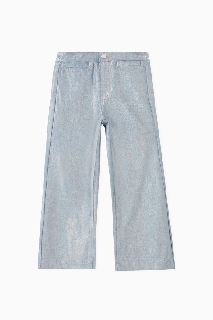 

Iridescent Flared-leg Jeans, Blue