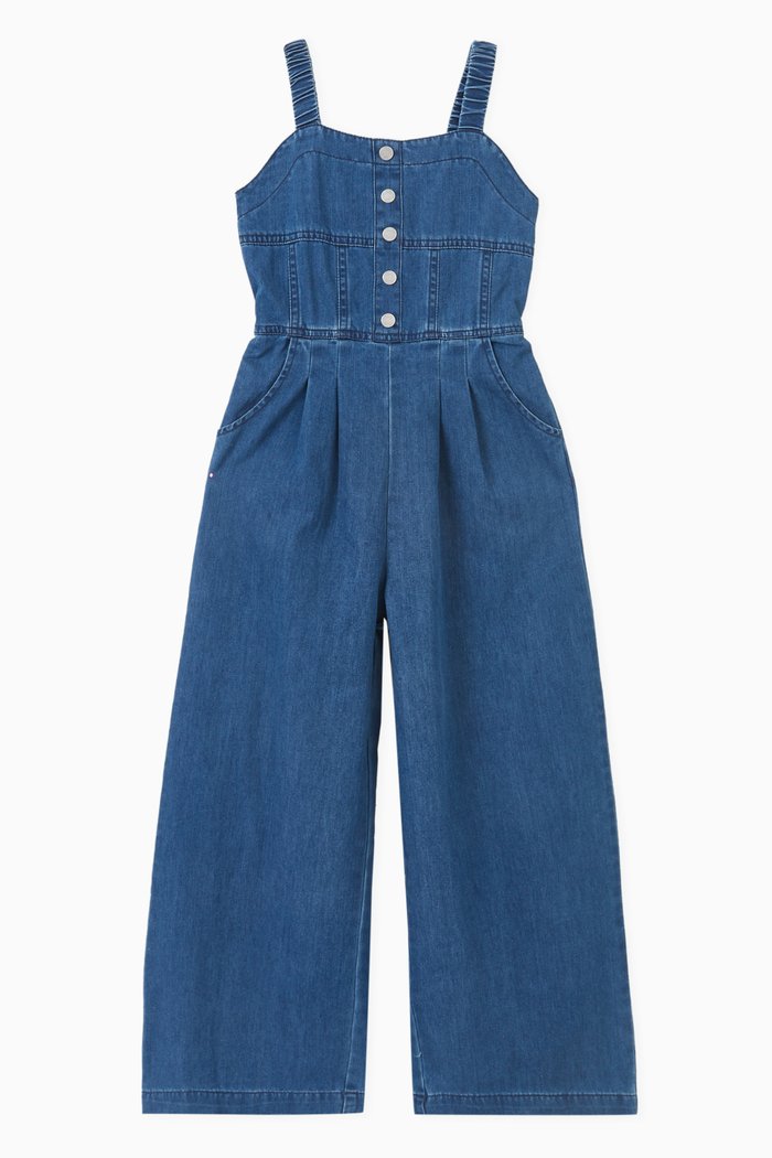 

Wide-leg Jumpsuit in Denim, Blue