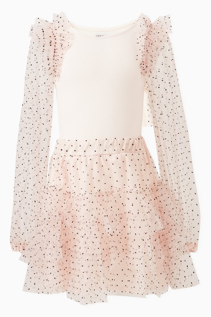 

Dotted Top & Skirt Set, Orange