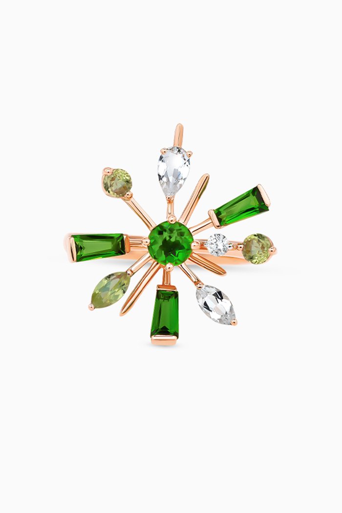 

Fireworks Fiesta Precious Gemstone Ring in 18kt Rose Gold