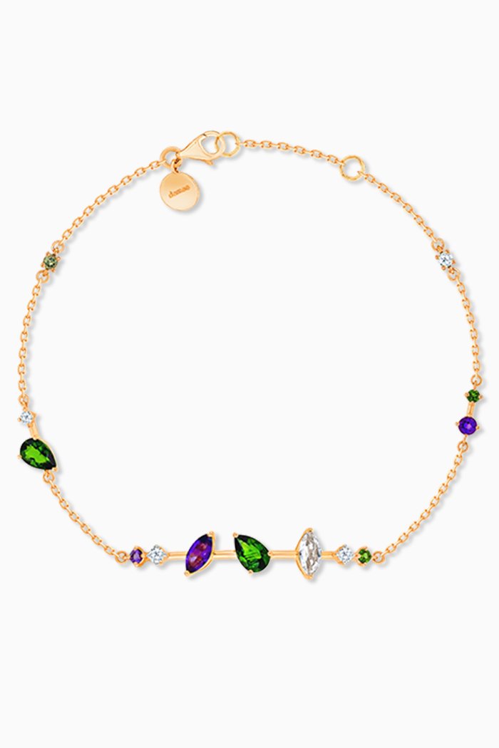 Fireworks Fiesta Precious Gemstone Bracelet in 18kt Rose Gold