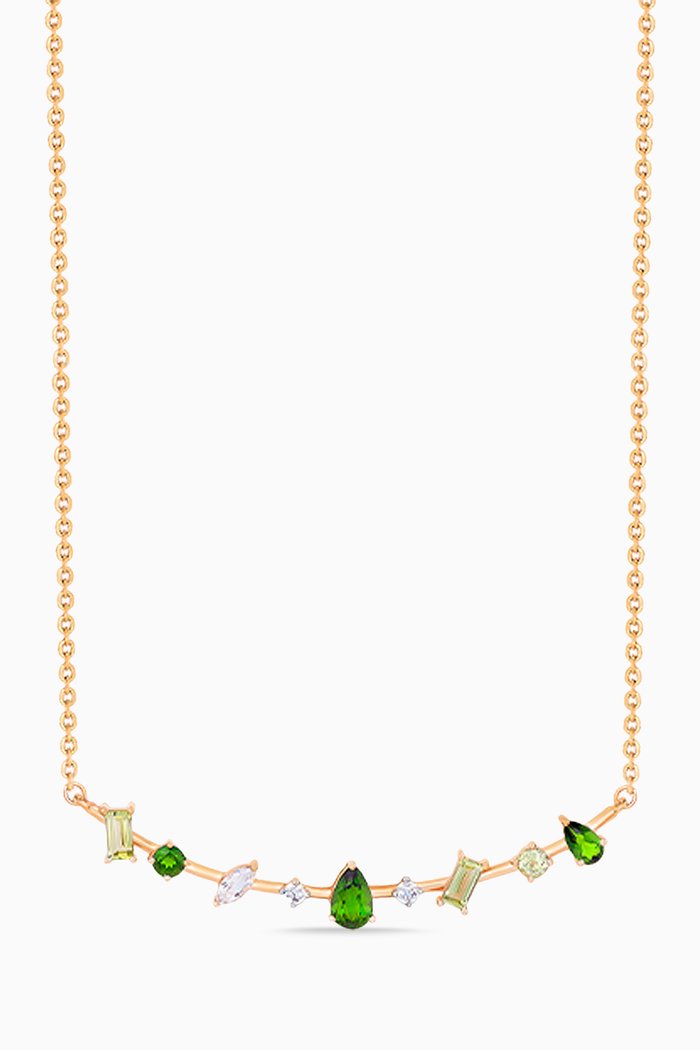 

Fireworks Fiesta Precious Gemstone Necklace in 18kt Rose Gold