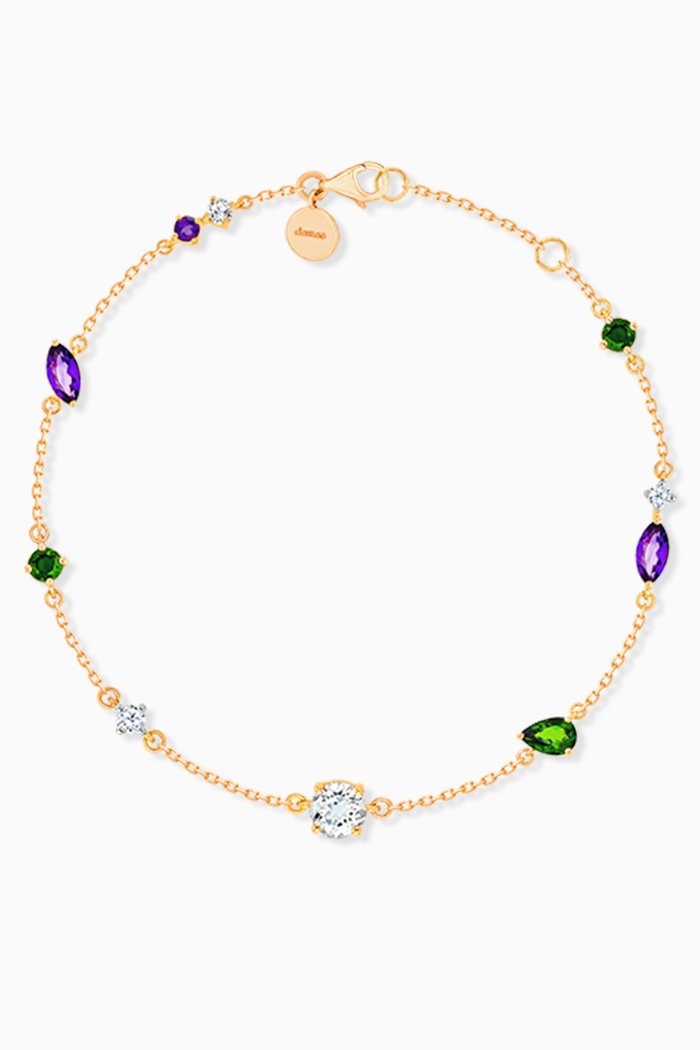 Fireworks Fiesta Precious Gemstone Bracelet in 18kt Rose Gold