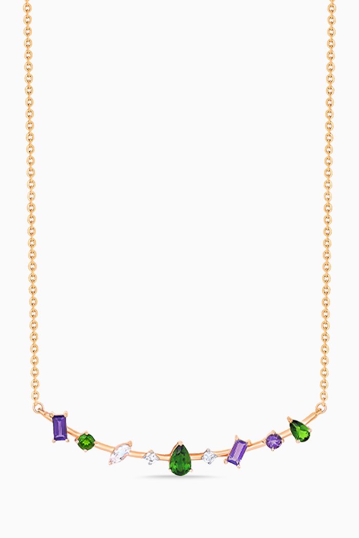 

Fireworks Fiesta Precious Gemstone Necklace in 18kt Rose Gold