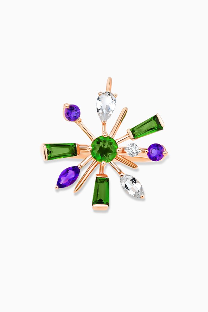 

Fireworks Fiesta Precious Gemstone Ring in 18kt Rose Gold