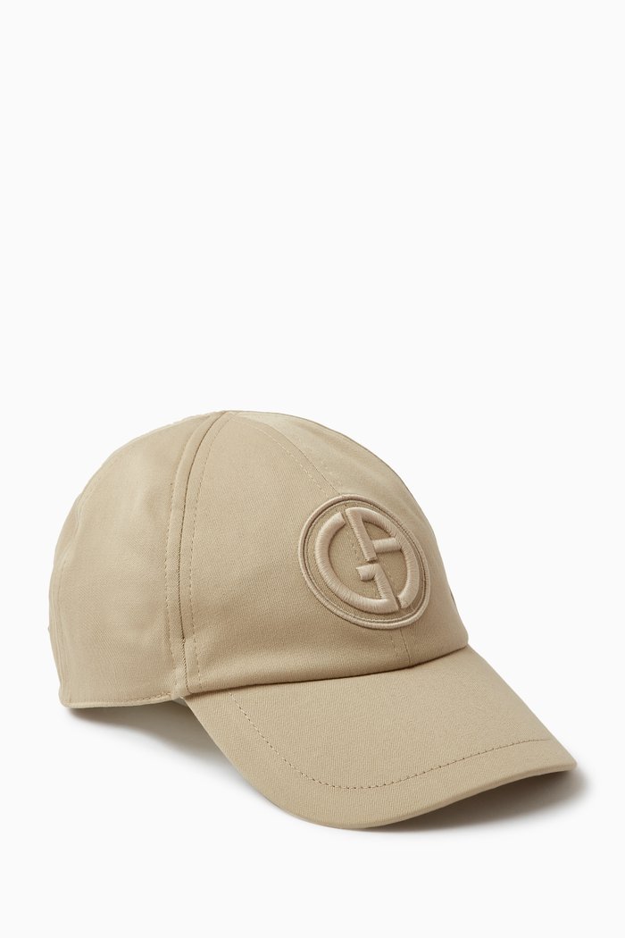 

Tonal Logo Baseball Cap in Stretch Cotton, Neutral