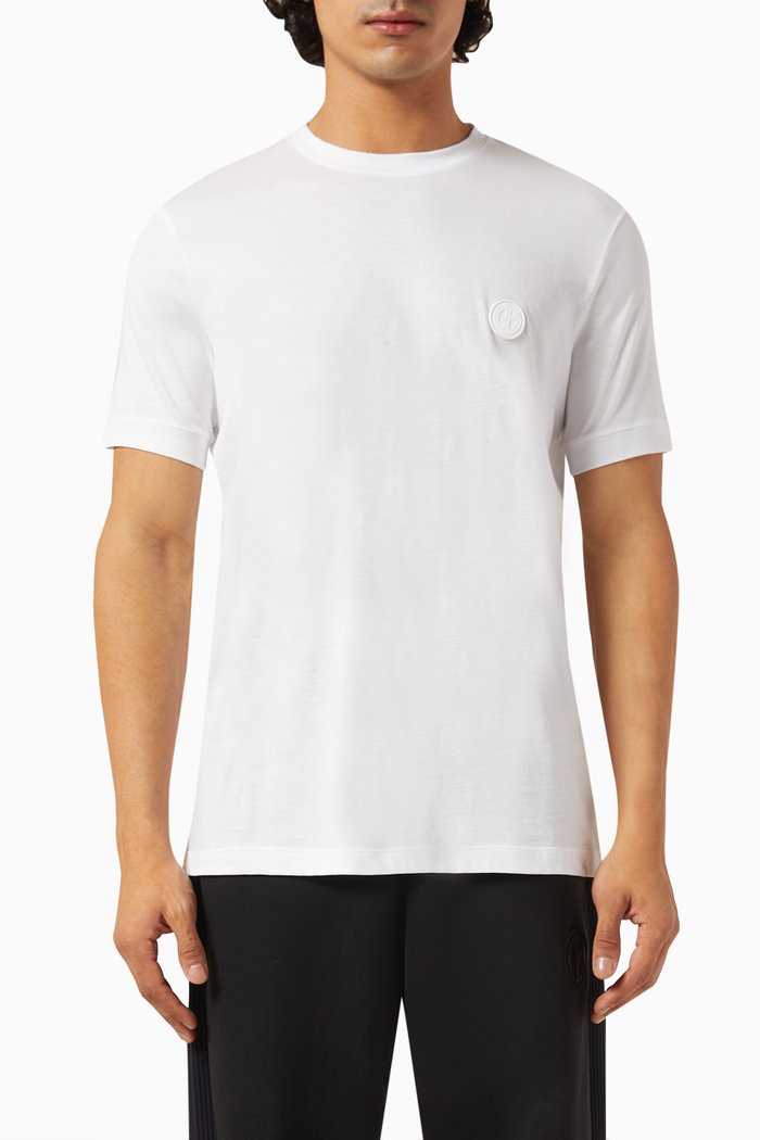 

Borgonuovo 11 Logo T-shirt in Cotton, White