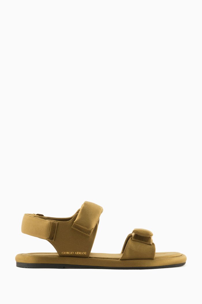 

Padded Sandals in Satin, Gold