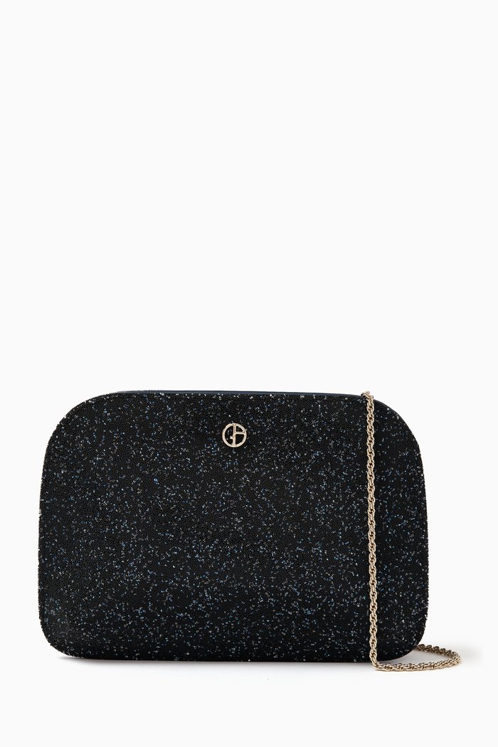 La Prima Embellished Clutch Bag, Black