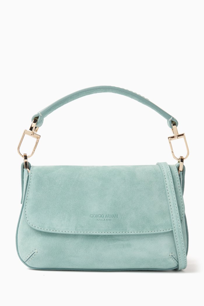 

Mini La Prima Bag in Suede, Green