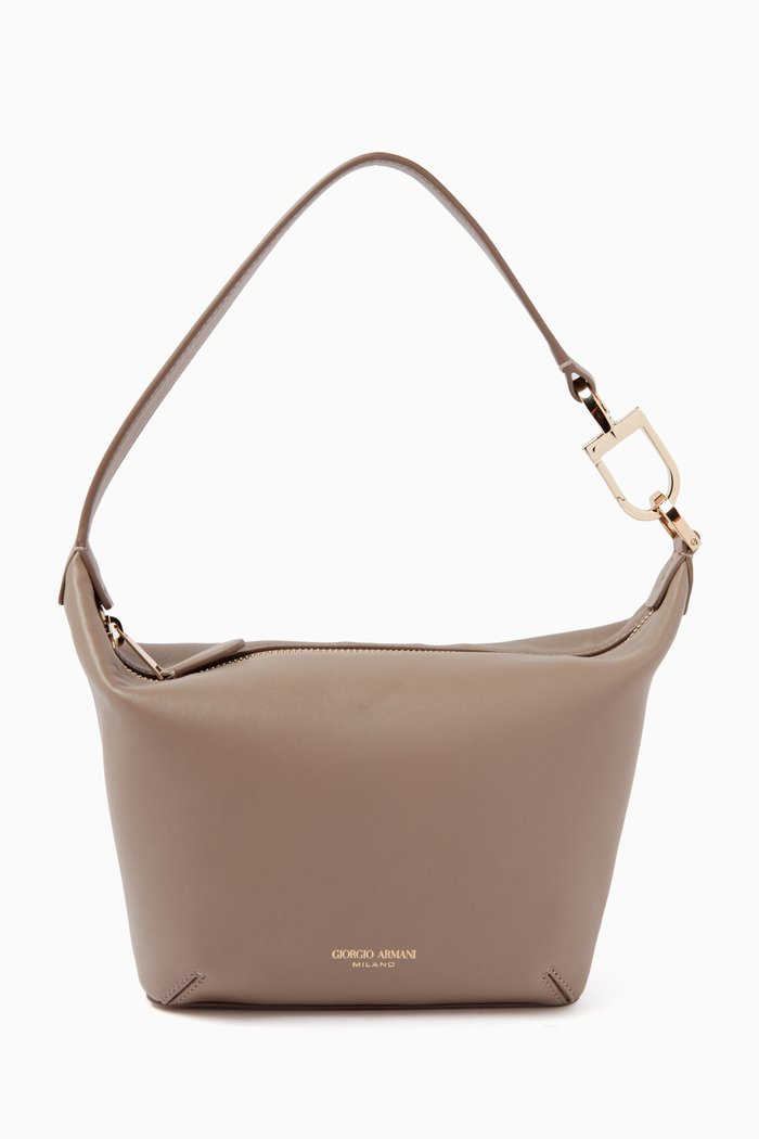 

Small Top Handle Bag in Nappa, Neutral