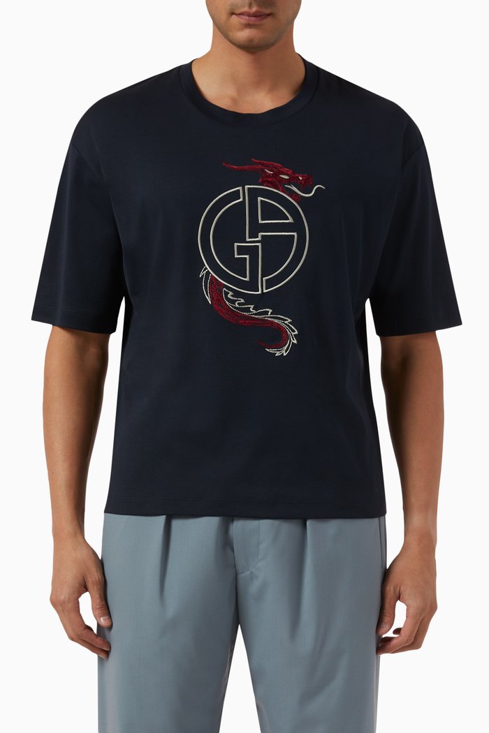 Lunar New Year T-shirt in Cotton-jersey, Blue