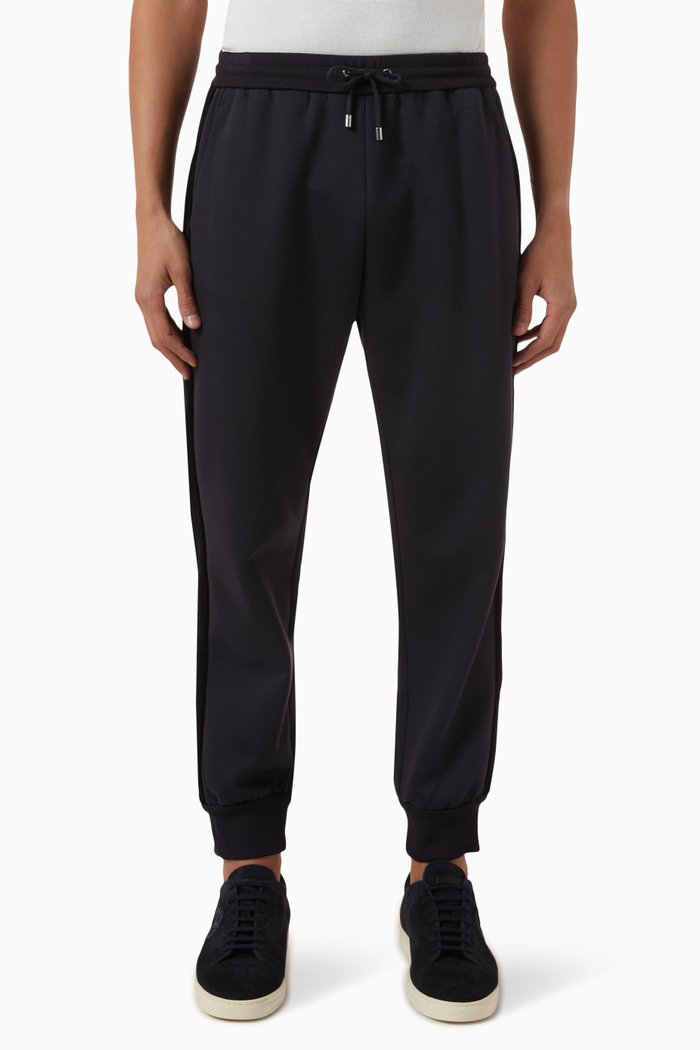 

Side-striped Jogger Pants in Cotton Jersey, Blue