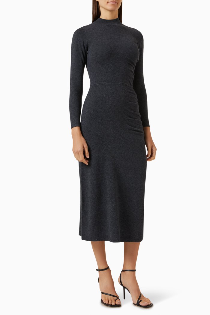 

Ryna Knit Maxi Dress in Wool-Cashmere Blend, Grey