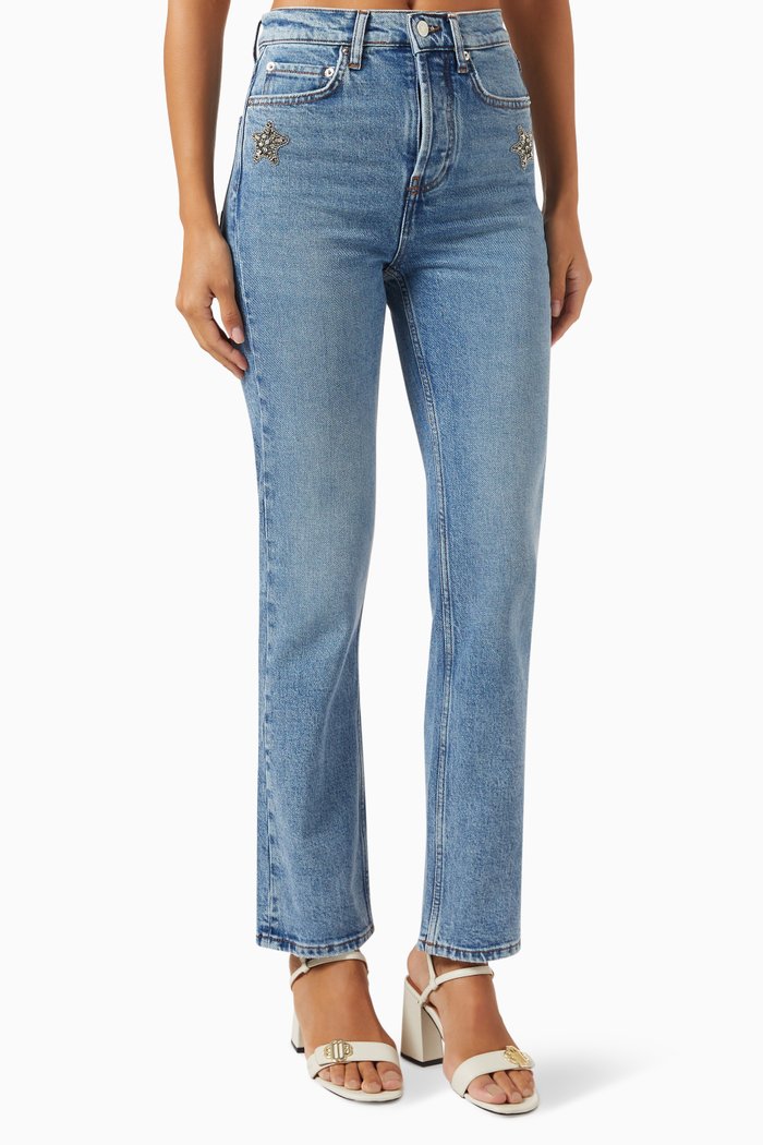 

Pagody Straight-leg Jeans in Denim, Blue