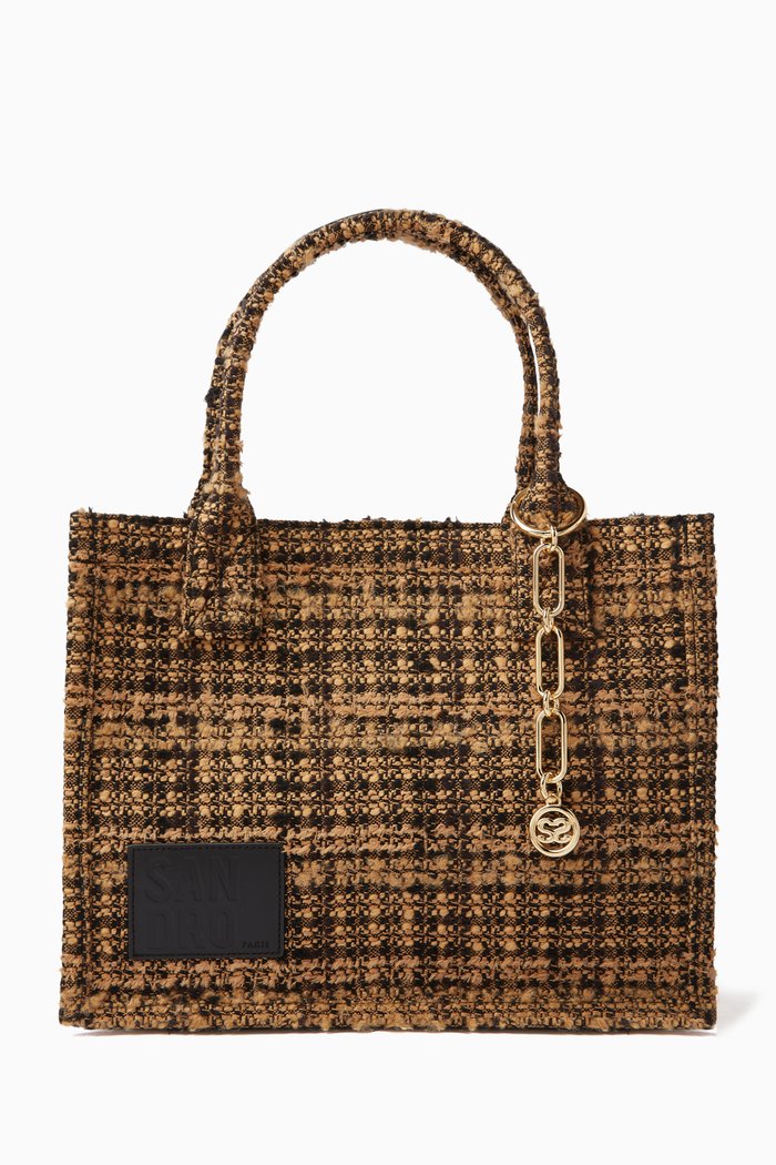

Large Kasbah Tote Bag in Tweed, Brown