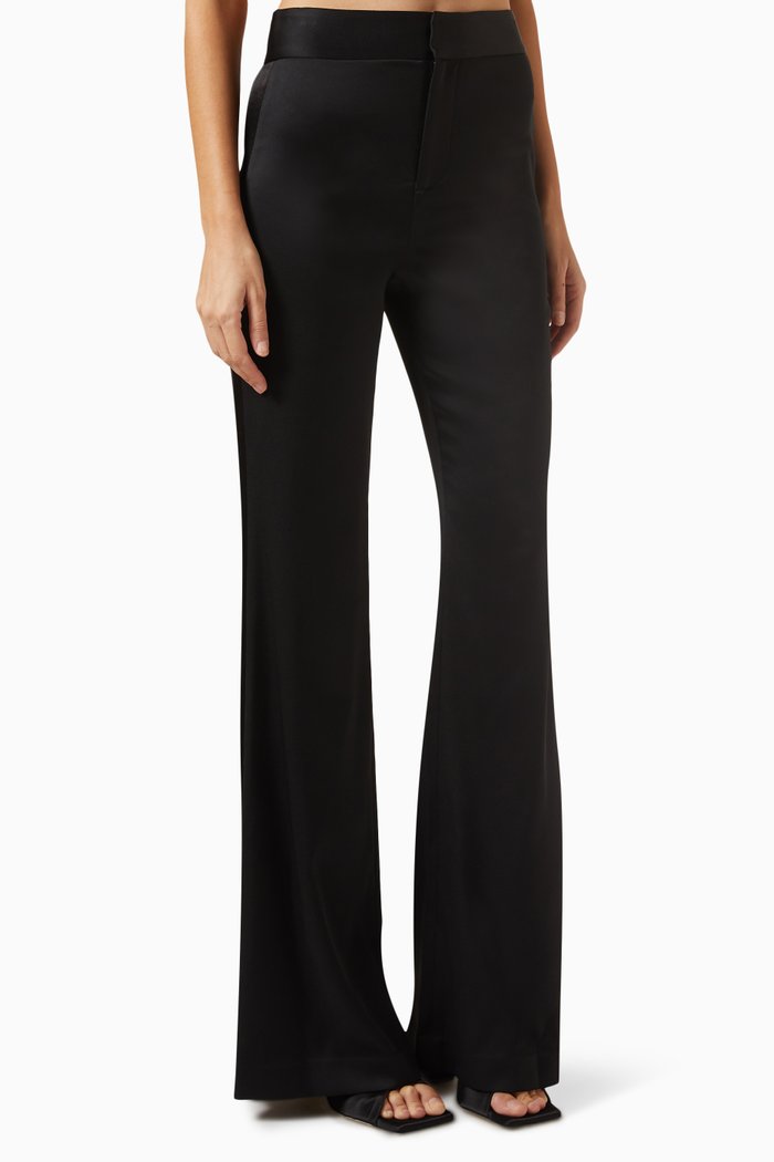 

Deanna High-rise Boot-cut Pants, Black