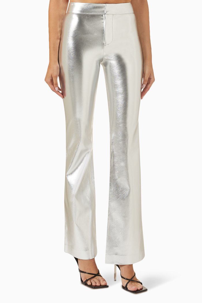 

Livi Pants in Vegan Leather, Silver