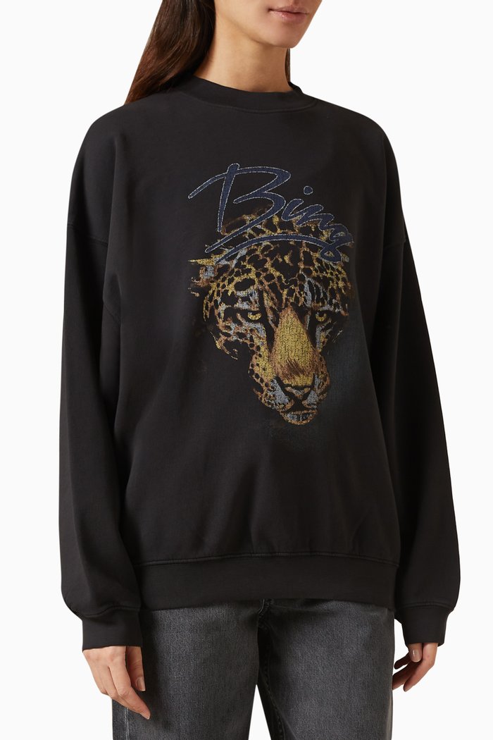 

Logo-print Sweatshirt in Cotton, Black